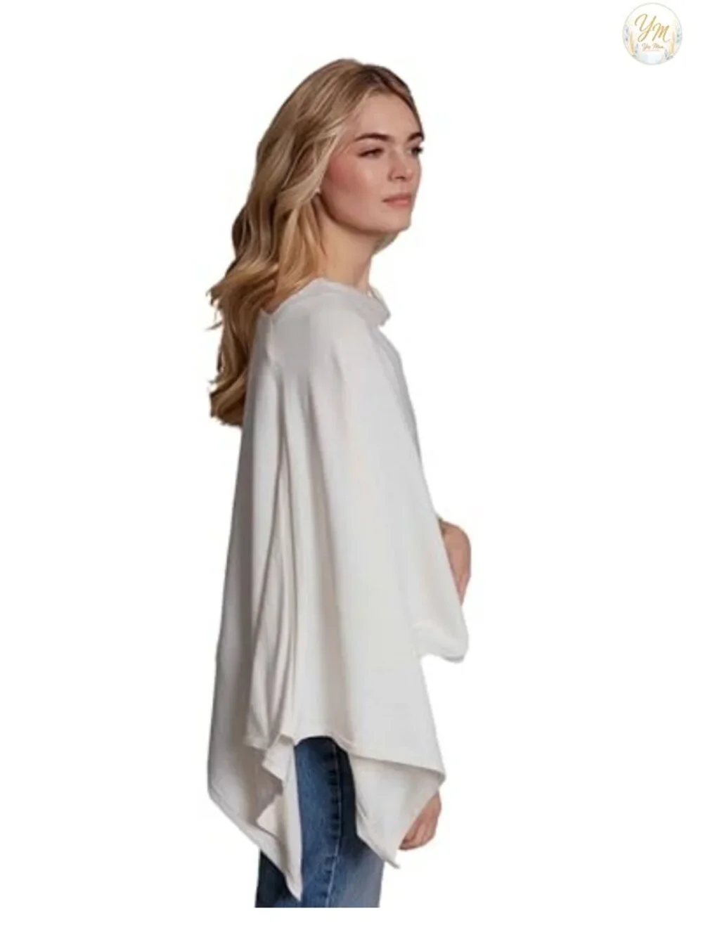 Cashmere Blend Poncho Wrap Shawl Ruana Topper Sleeveless